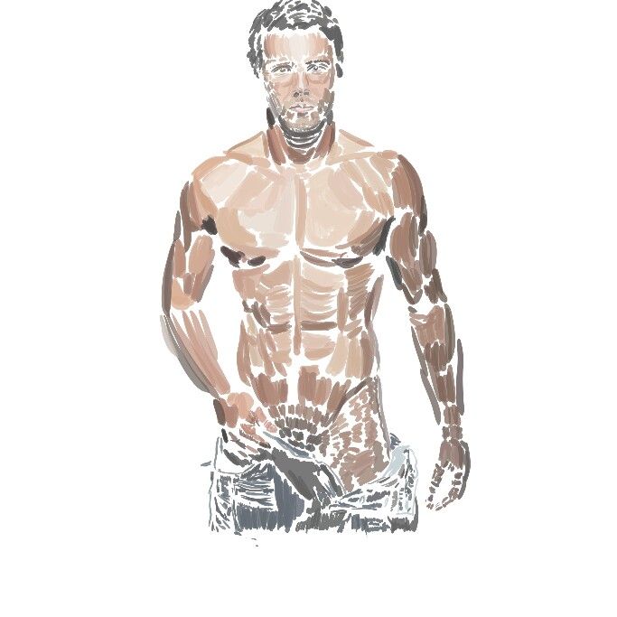 683x683 Muscle Man Drawing - Muscle Man Sketch