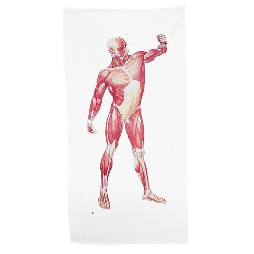 500x500 Muscleman Beach Towel - Muscle Man Sketch