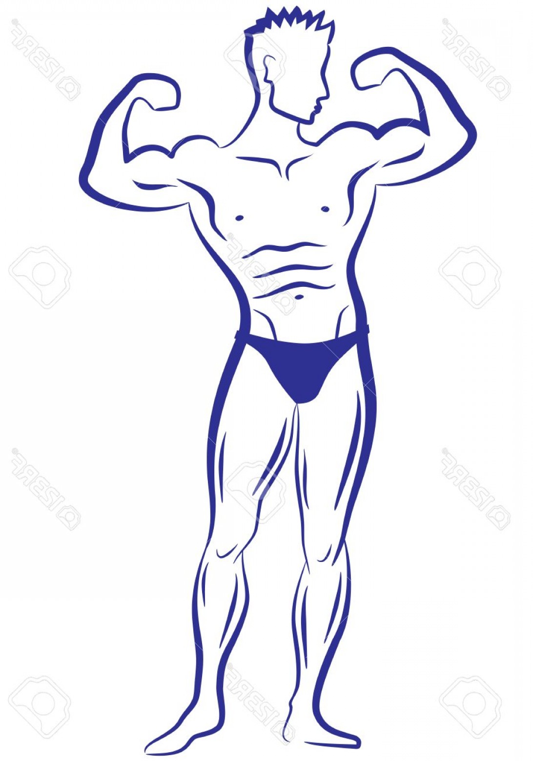 1092x1560 Photobody Builder Muscle Man Vector Sketch Shopatcloth - Muscle Man Sketch