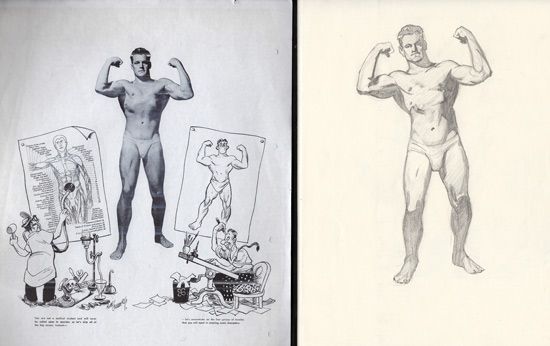 550x346 The Famous Artist Muscle Man - Muscle Man Sketch