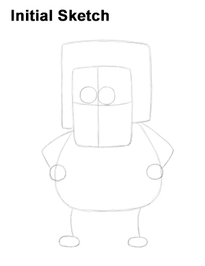 300x388 How To Draw Muscle Man (Regular Show) - Muscle Man Sketch