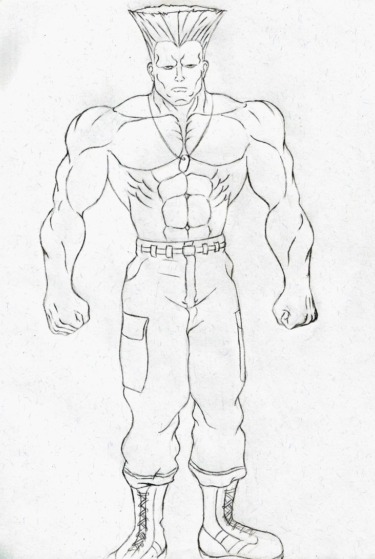 732x1092 Image - Muscular Body Sketch