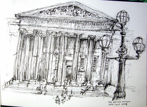 500x363 British Museum Sketch K In Uk - Museum Sketch