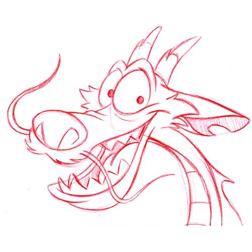 500x500 Pluto I Trained Under The Disney Design Group To Learn To Draw The - Mushu Sketch