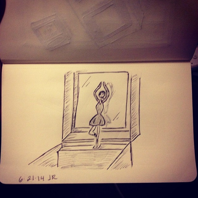 640x640 Quick Sketch Music Box Ballerina - Music Box Sketch