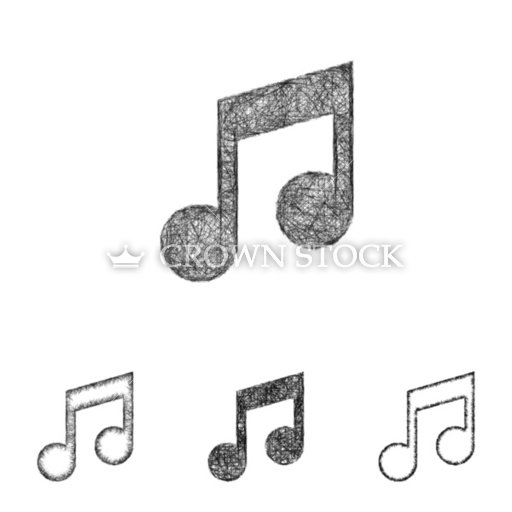 512x512 Music Note Icon Set - Music Note Sketch