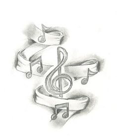236x281 The 31 Best Music Notes Drawing Tattoos Images - Music Note Sketch