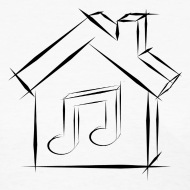 190x190 House Music Sketch Logo Black Outline - Music Sketch