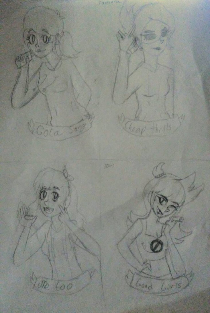 733x1090 Ellsworld Concept Music Sketches By Rae Draws - Music Sketches