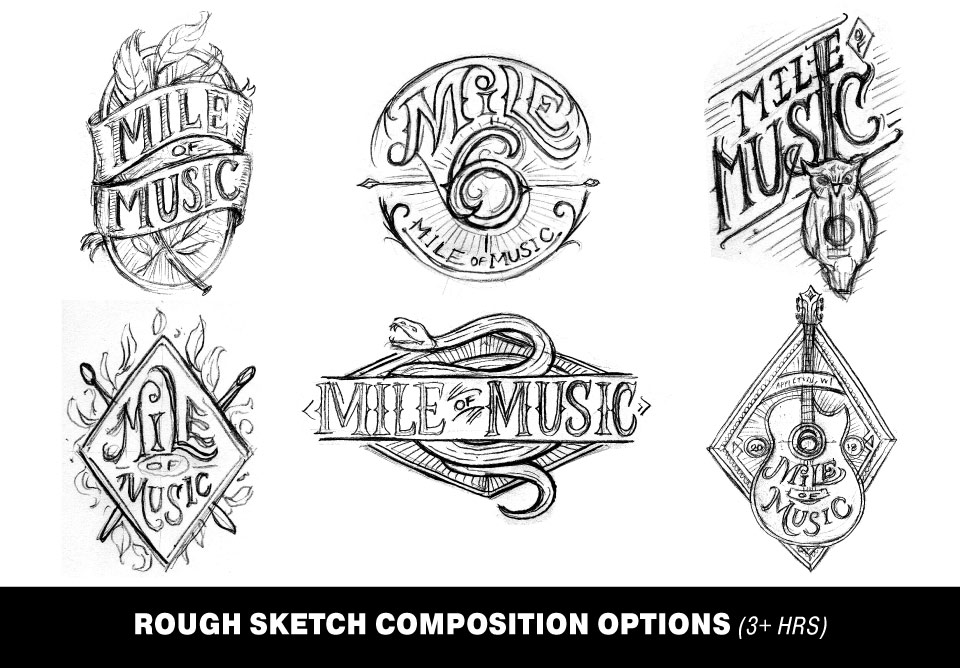 960x668 Mile Of Music T Shirt Sketches Offbeat Pressoffbeat Press - Music Sketches
