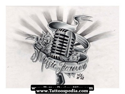 420x316 Music Tattoo Design 32 - Music Tattoo Sketches