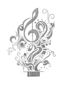 236x291 The 31 Best Music Notes Drawing Tattoos Images - Music Tattoo Sketches