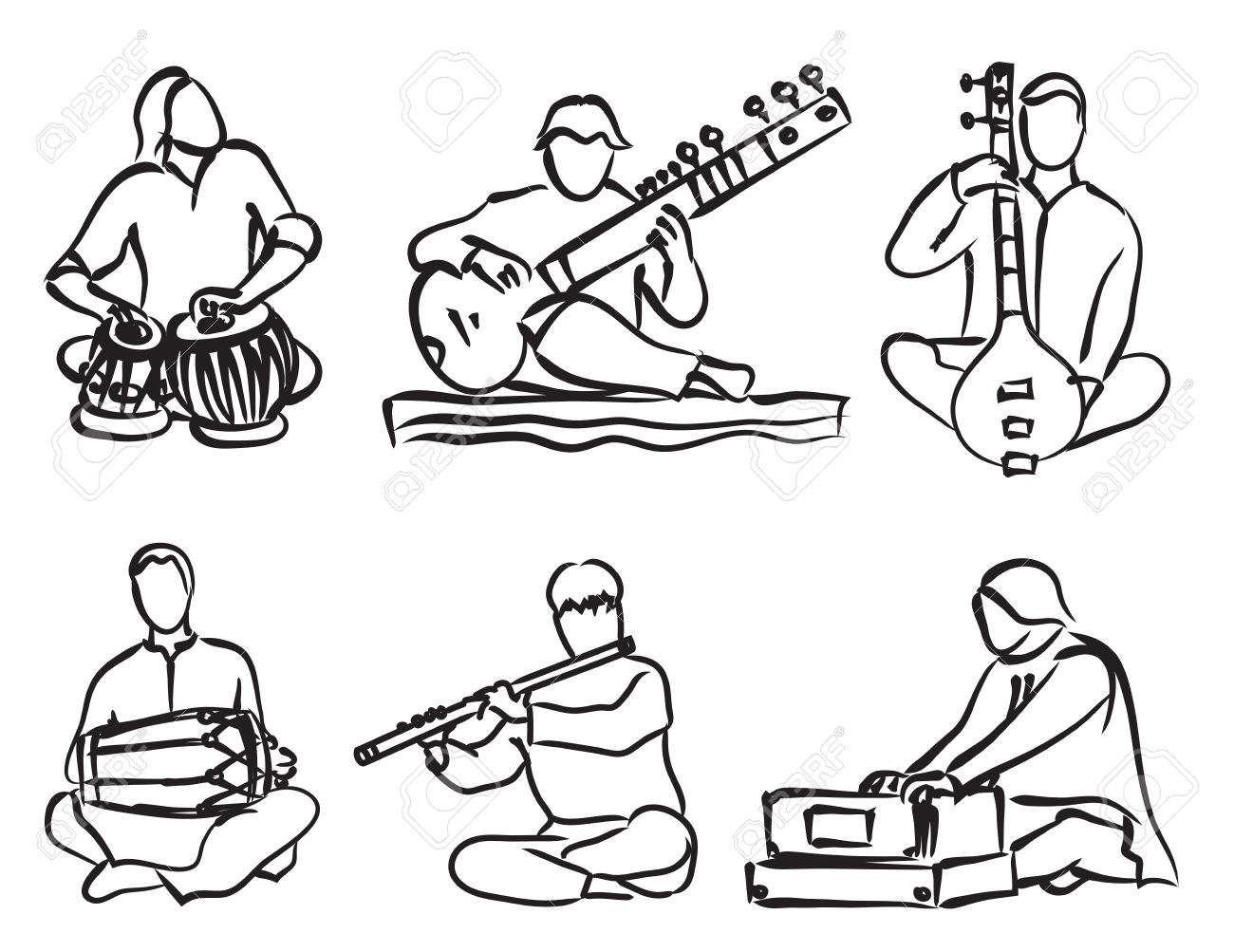 1300x1003 Sketch Clipart Musical Instrument Free Collection Download And - Musical Instruments Sketch