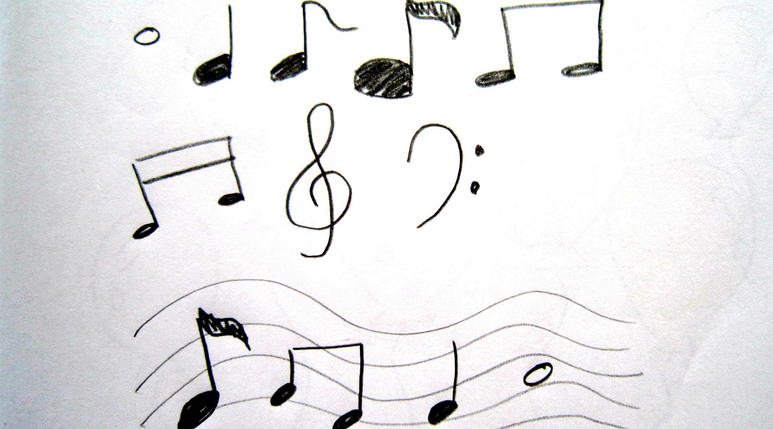 Песня рисуем май. Музыкальные рисунки для срисовки. Рисунок на музыкальную тему. Музыкальный рисунок карандашом. Рисунок нот карандашом для срисовки.