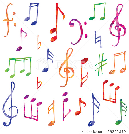 450x468 Music Notes And Signs Set. Musical Symbol Sketch - Musical Notes Sketch