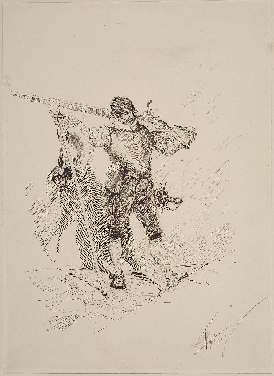 1167x1600 Musketeer Museum Of Fine Arts, Boston - Musketeer Sketch