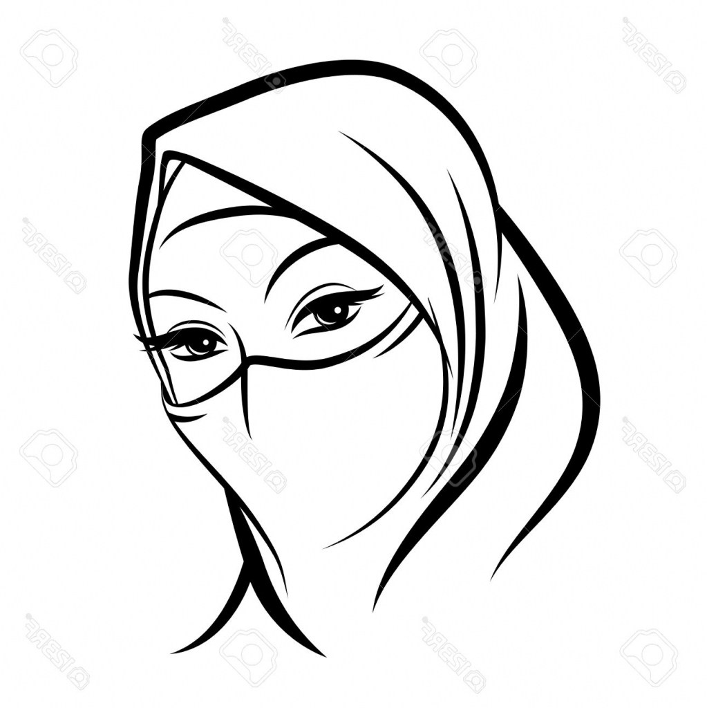 Muslim Girl Sketch at PaintingValley.com | Explore collection of Muslim ...