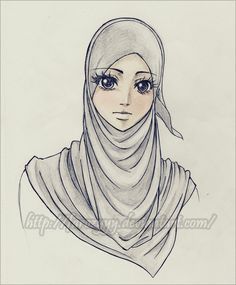 236x285 79 Best Hijab Art Images Drawings, Hijab Drawing - Muslim Girl Sketch