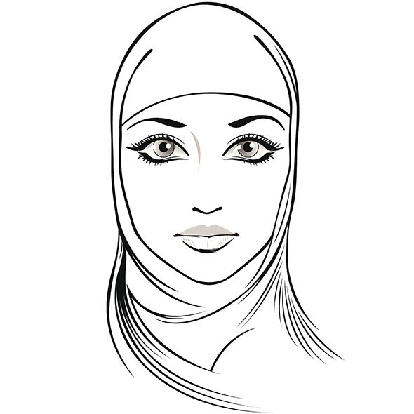 590x590 Man Stops Racist Attack On Muslim Woman On London Tube - Muslim Woman Sketch