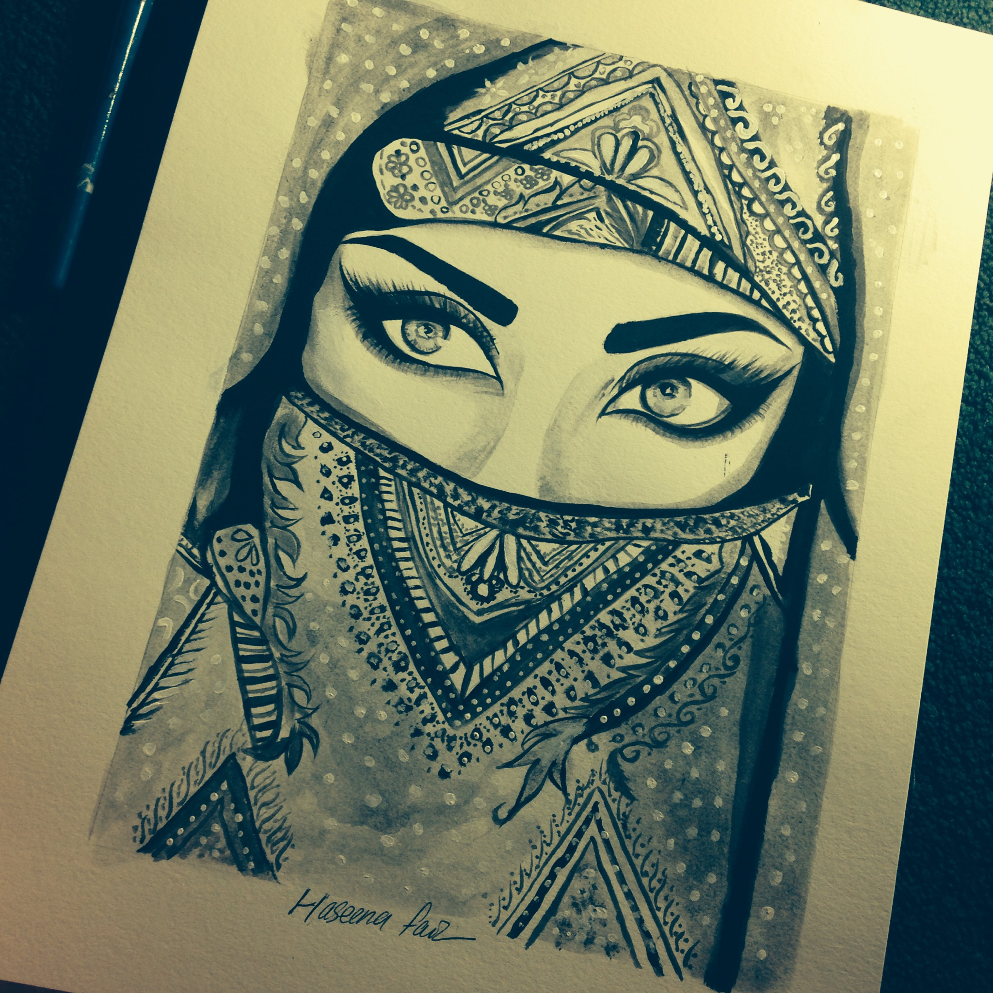 2048x2048 Muslim Girl Face Sketch Muslim Girl Pencil Sketch Pencil Drawing - Muslim Woman Sketch