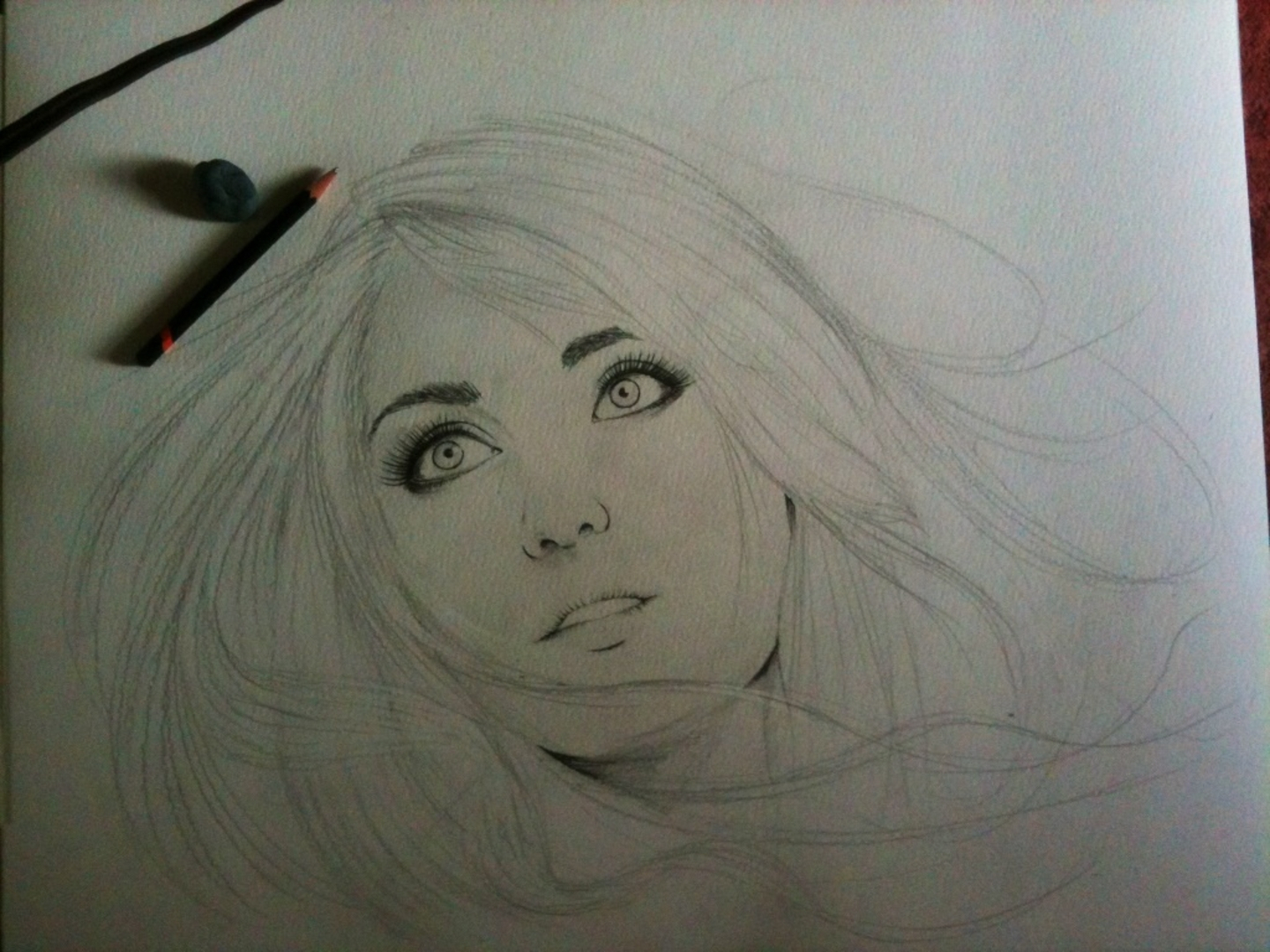 1440x1080 Pencil Paint Muslim Girl Beautiful Muslim Woman Face Drawing - Muslim Woman Sketch