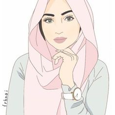 236x236 301 Best Beautiful Hijabies Arts Images In 2018 - Muslim Woman Sketch