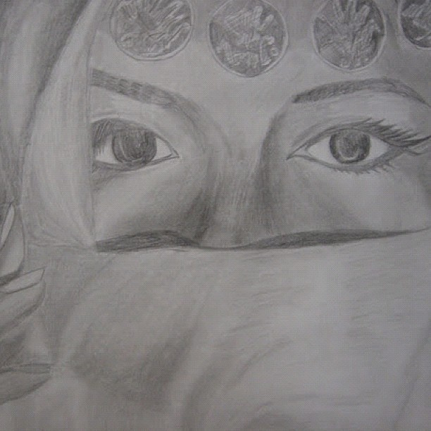 612x612 Muslim - Muslim Woman Sketch