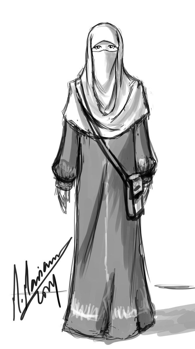 669x1194 Niqabi Sketch By Madimar ..beauty.. Sketches - Muslim Woman Sketch