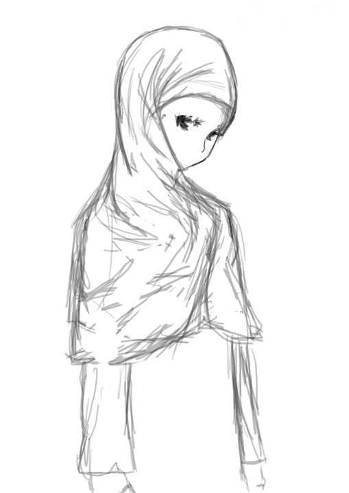 509x720 Muslimah Sketch 2 By Ubay92 - Muslimah Sketch