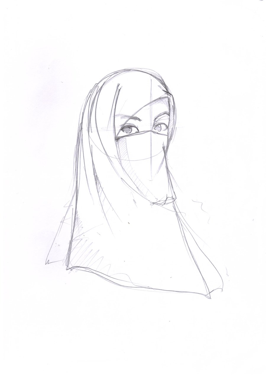 900x1272 Namaku Muslimah 3 By Makomi - Muslimah Sketch
