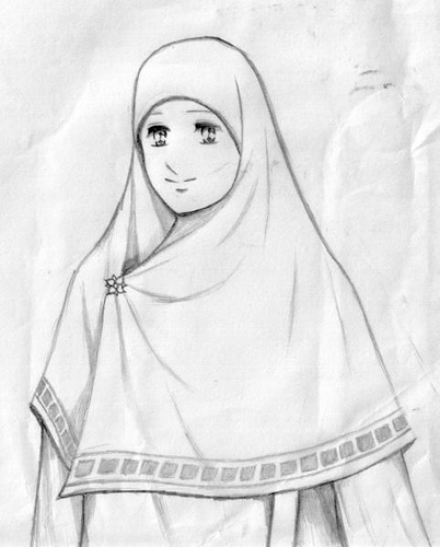 402x500 Muslimah In A Sketch C The Brain - Muslimah Sketch