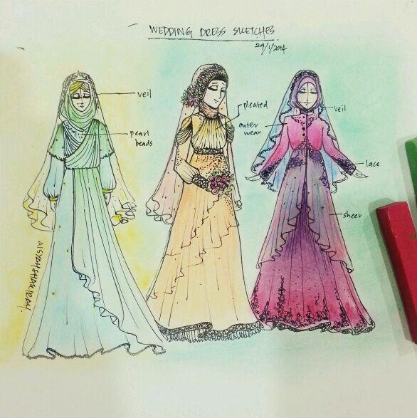 586x587 Ayesha Syahira On Twitter @aisyahshakirah Nak For Me Plsss Lol! - Muslimah Sketch
