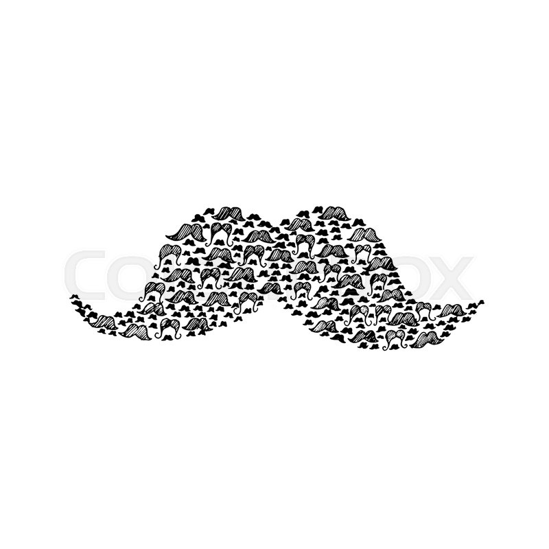 800x800 Mustache Doodle. Vector Illustration Of Hipster Style Design. Hand - Mustache Sketch