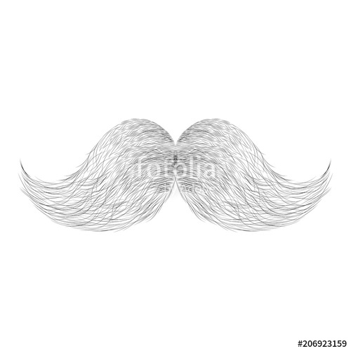 500x500 Retro Mustache Sketch Stock Image And Royalty Free Vector Files - Mustache Sketch