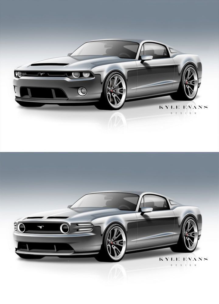 720x998 Ford Mustang Design Sketches By Kyle Evans Shelby - Mustang Car Sketch