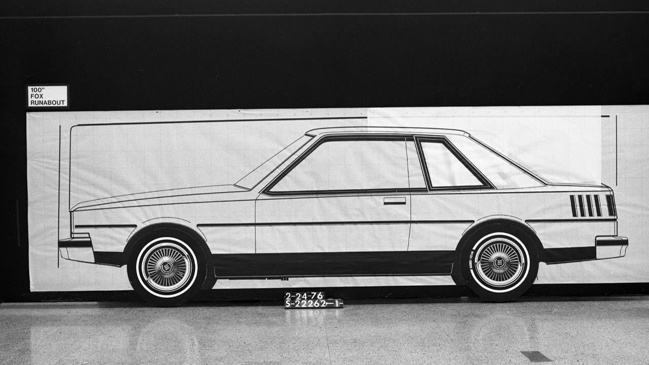 1280x720 Fox Body Ford Mustang Sketch To Production - Mustang Car Sketch