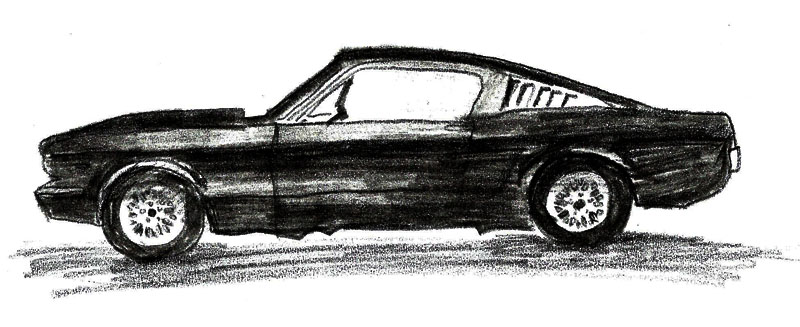 800x327 How To Draw A Ford Mustang (With Pictures) - Mustang Car Sketch