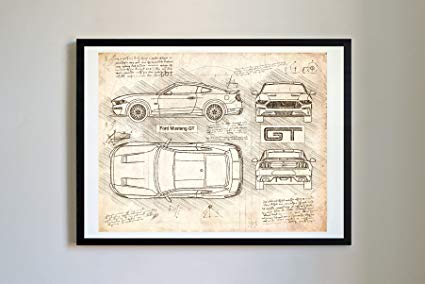 Mustang Gt Sketch at PaintingValley.com | Explore collection of Mustang ...