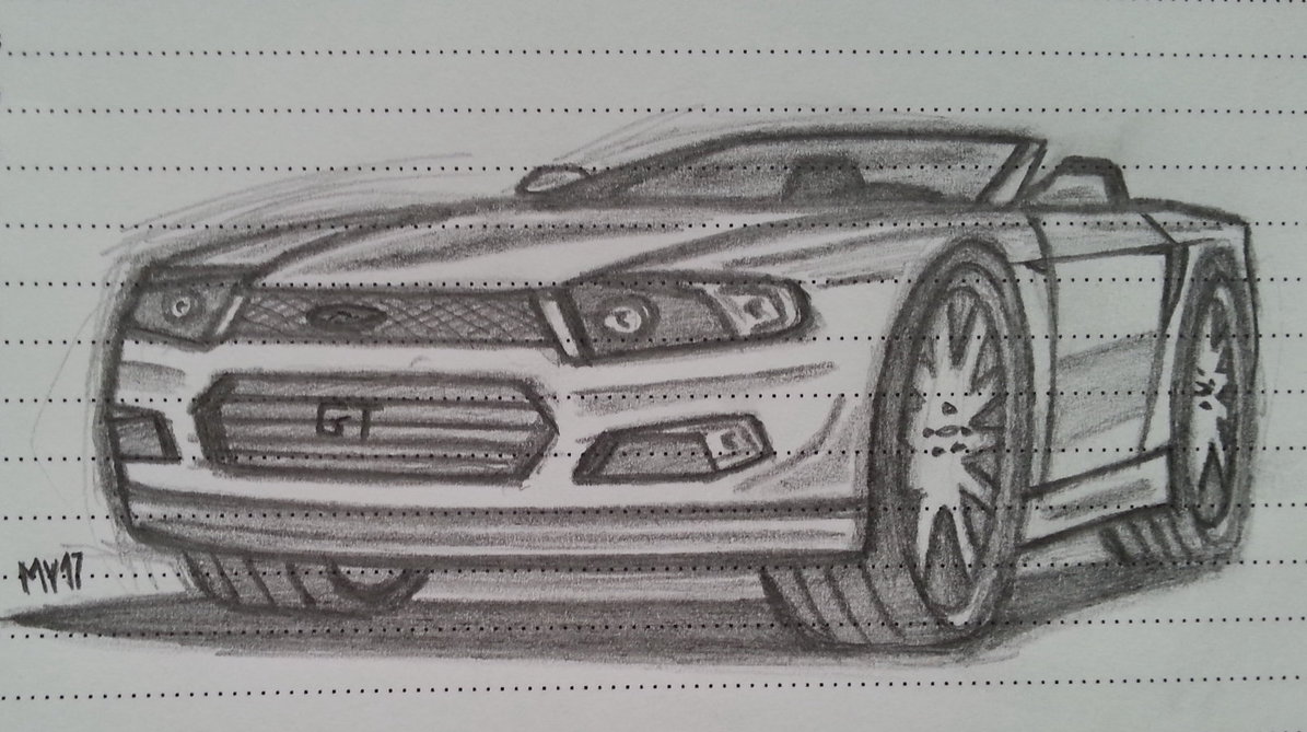 1195x669 Ford Mustang Gt Cabrio (Quick Sketch) By Vaske83 - Mustang Gt Sketch