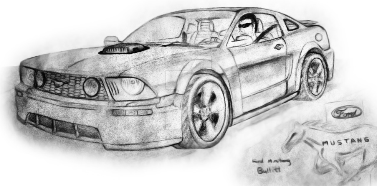 1280x631 2005 Mustang Gt Sketch By Amirdeilami - Mustang Gt Sketch
