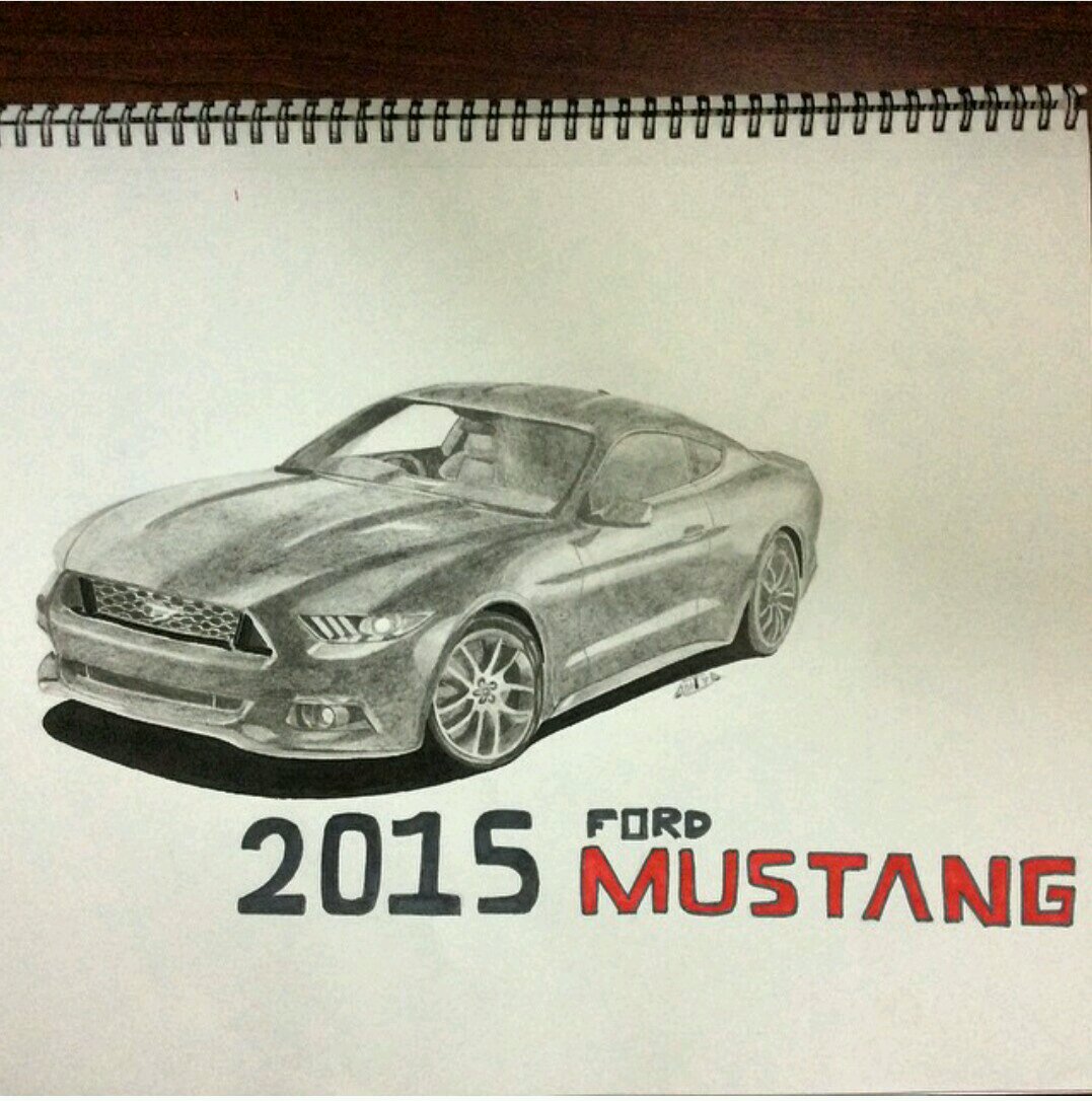 1077x1086 Mustang Gt Sketch - Mustang Gt Sketch