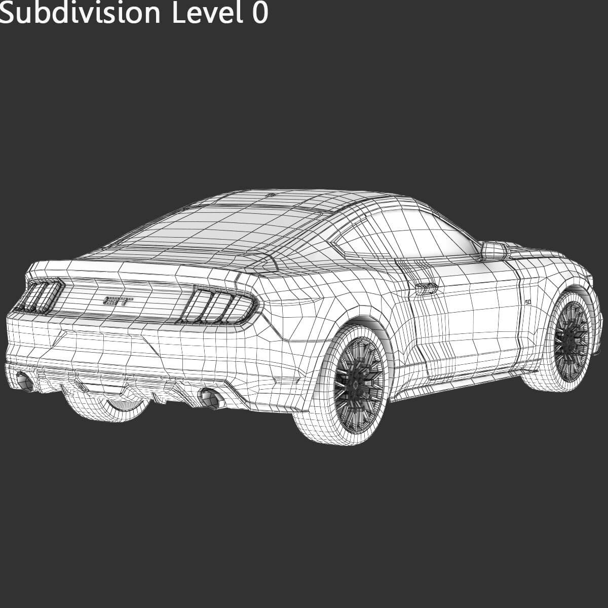 1200x1200 2015 Ford Mustang Gt 3d Model - Mustang Gt Sketch