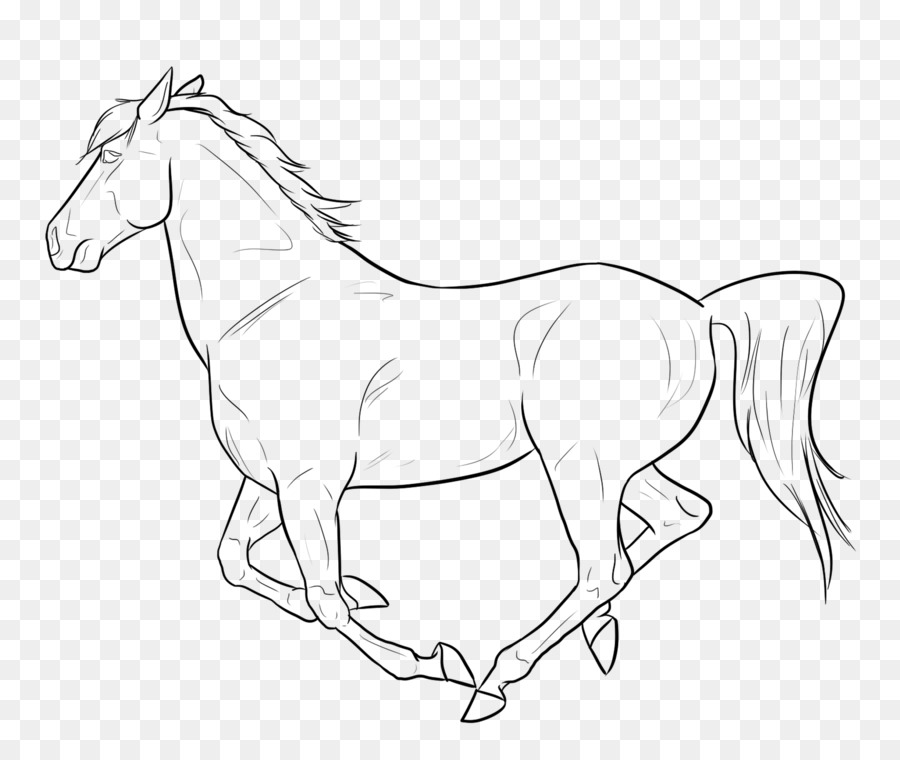 900x760 Download Horse Galloping Drawing Clipart Pony Mustang Arabian - Mustang Horse Sketch