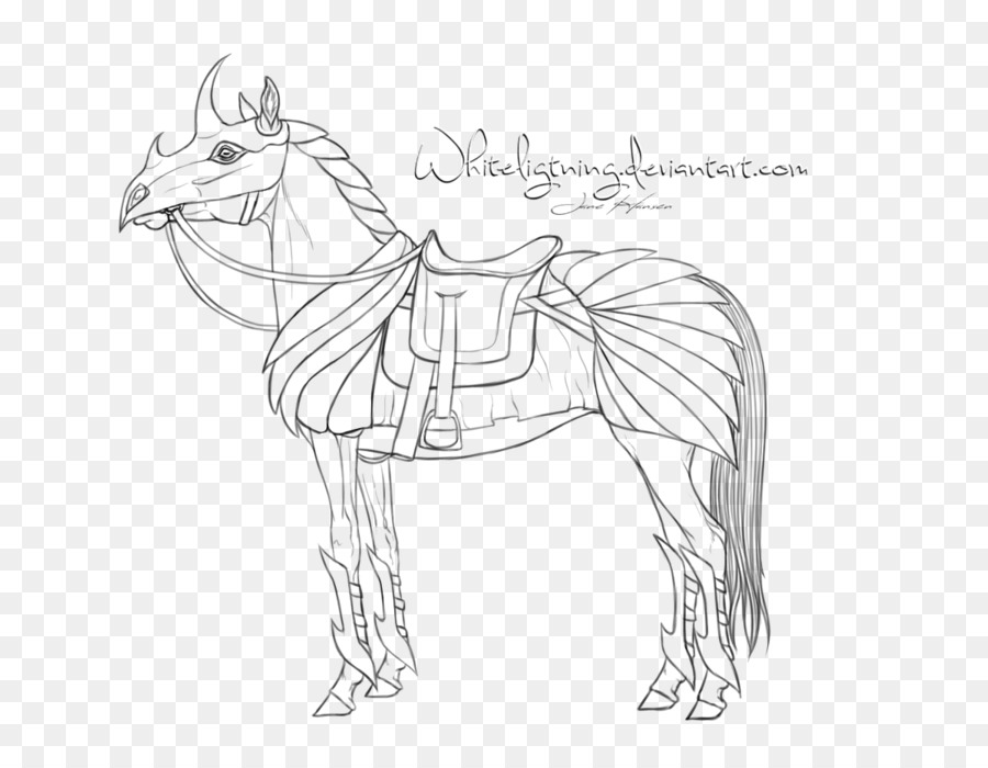 900x700 Download Horse Clipart Line Art Pony Mustang Horse,head,drawing - Mustang Horse Sketch
