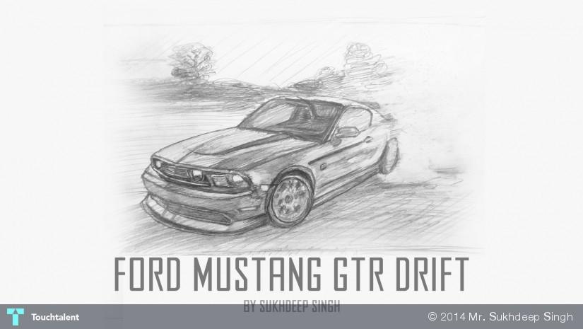 825x465 Ford Mustang Drift - Mustang Sketch