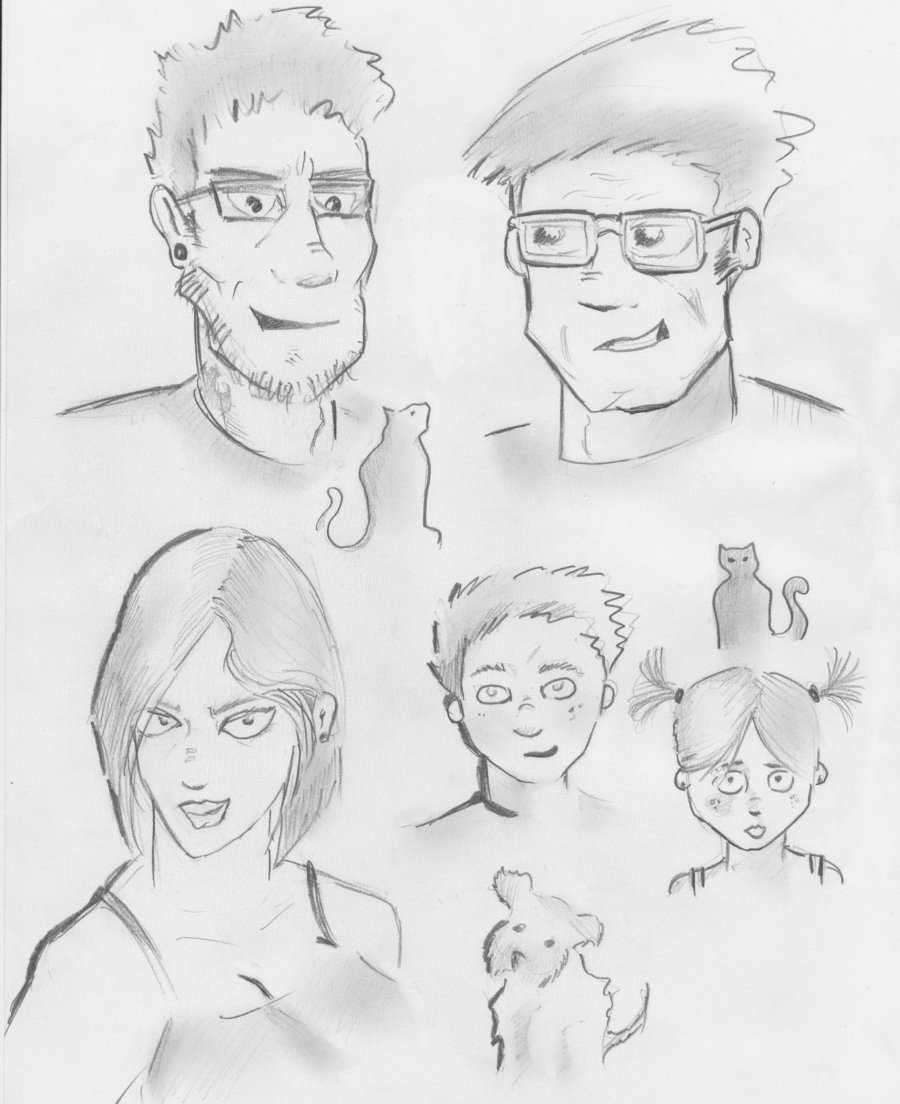 900x1104 My Family Sketch By 2corpses - My Family Sketch