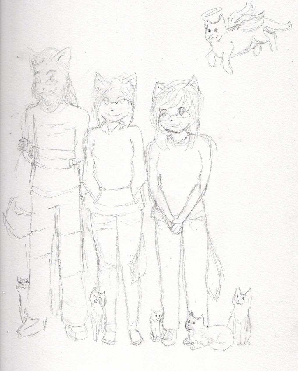 1024x1275 My Family Sketch By Theartisticpony - My Family Sketch