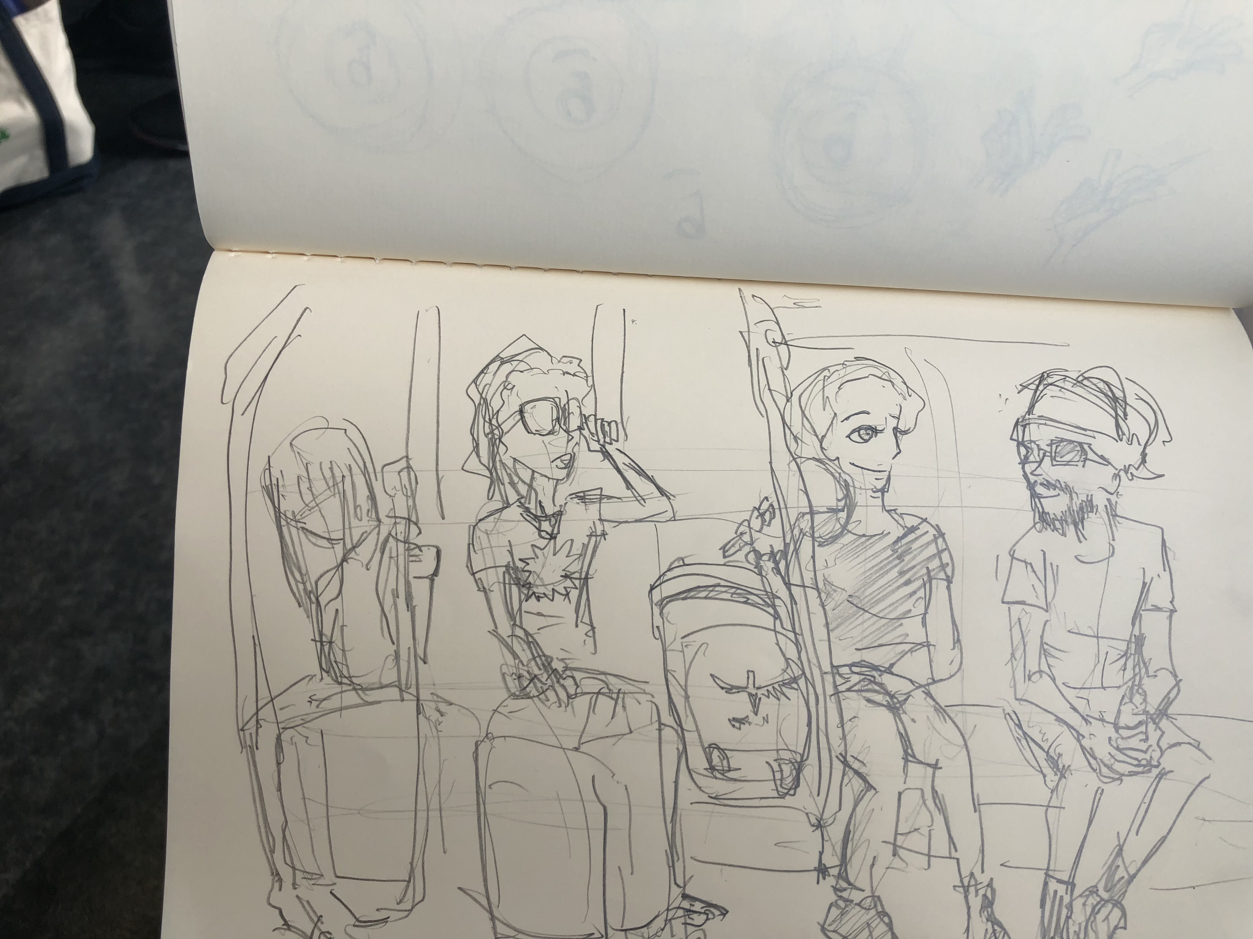 4032x3024 Stranger Did A Sketch Of My Family While On A Train. - My Family Sketch