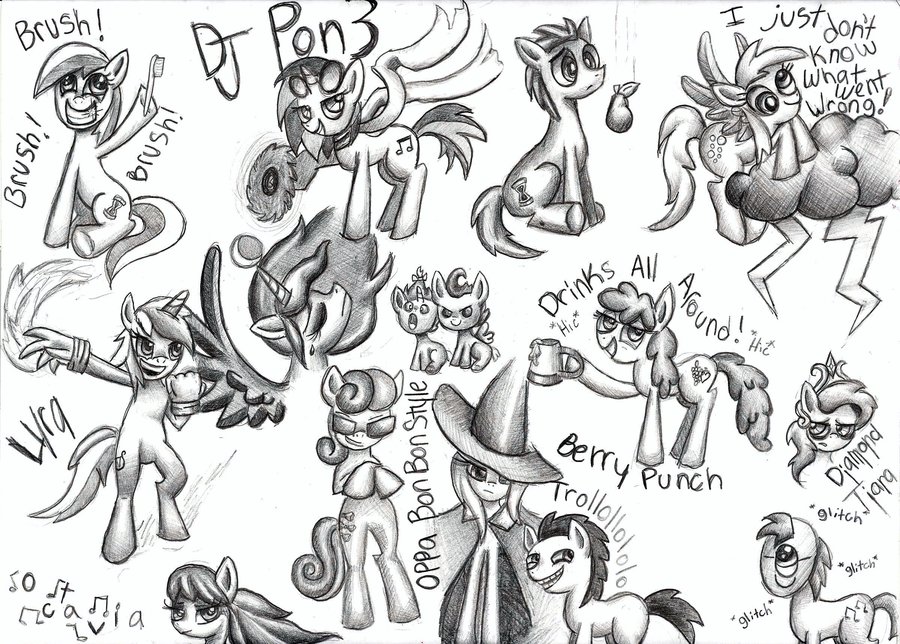 900x644 My Little Pony Sketch Dump By Thecheeseburger - My Little Pony Sketch