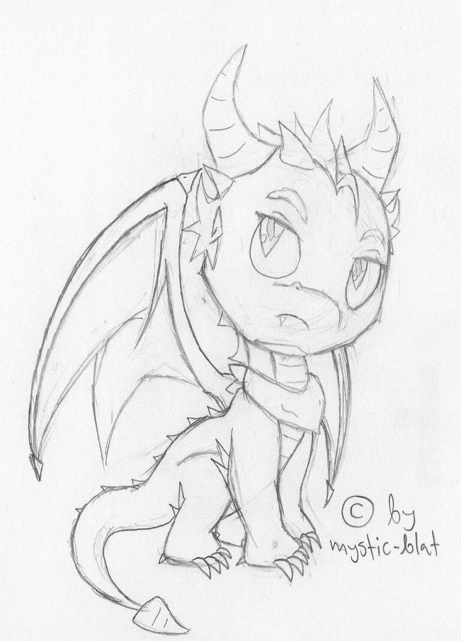 900x1252 Dragon Sketch By Mystic Blat - Mystical Sketch